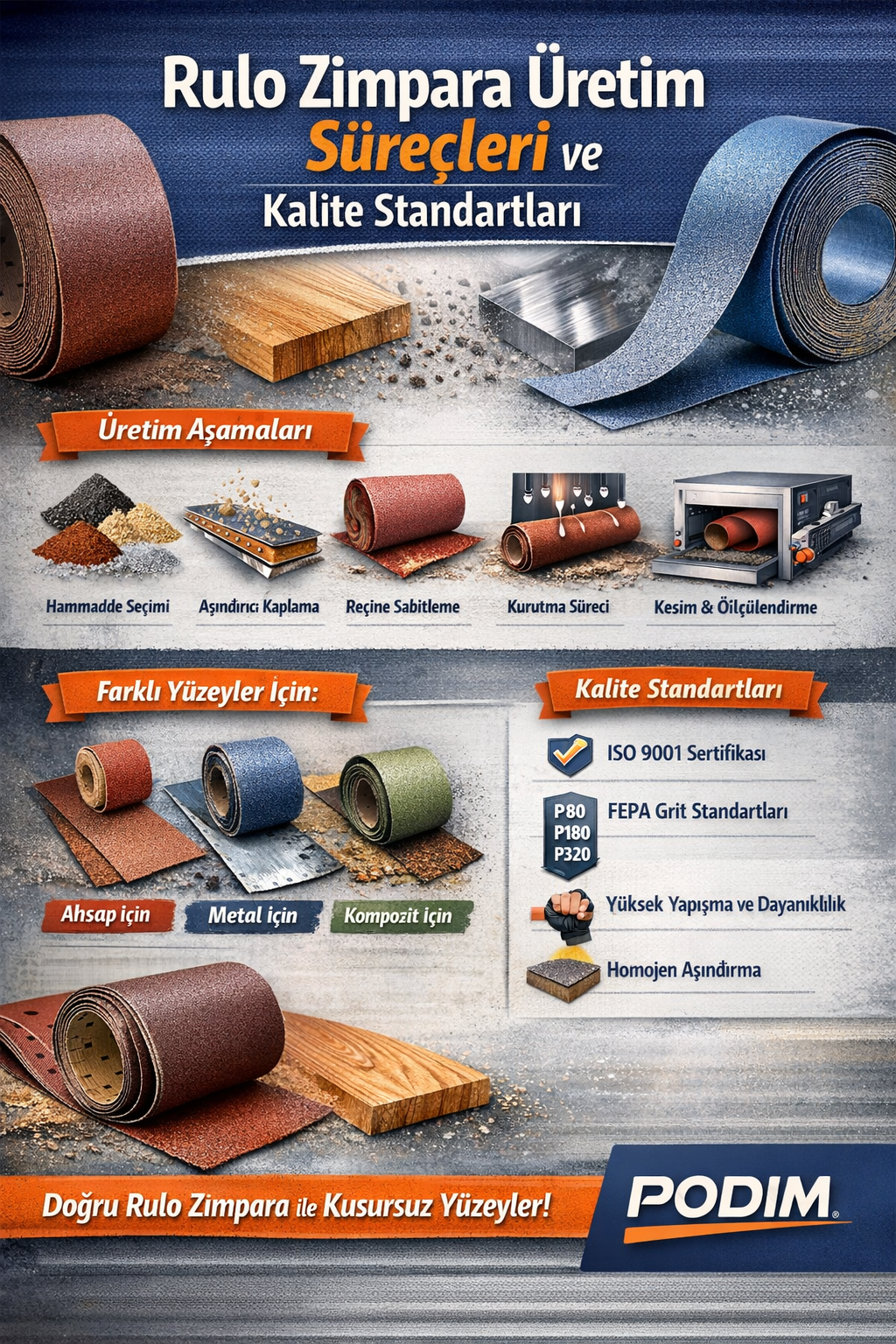 Rulo Zımpara Üretim Süreçleri ve Kalite Standartları